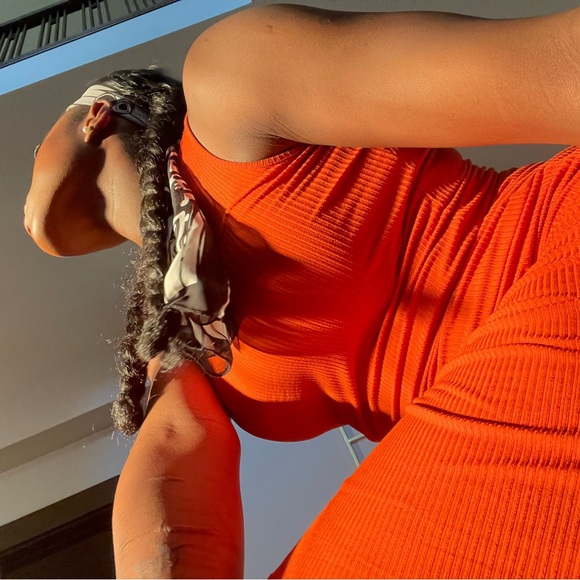 Orange Bodycon Dress - Picture 5 of 7